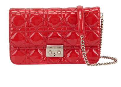 Miss Dior Promenade, &pound;850, Handbags, Red, Patent Leather, Front view
